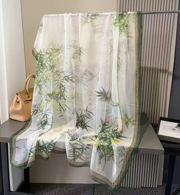 Organza Scarf - Bamboo - Wholesale Silk Scarf Supplier