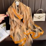 Organza Scarf - Crescent Moon Yellow - Wholesale Silk Scarf Supplier