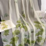 Organza Scarf - Green Ginkgo Leaf - Wholesale Silk Scarf Supplier