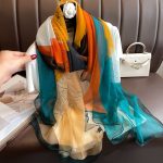 Organza Scarf - Large Begonia Silhouette