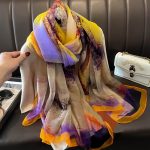 Organza Scarf - Purple Dream Money Tree - Wholesale Silk Scarf Supplier