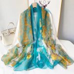 Organza Scarf - Tulip Lake Blue - Wholesale Silk Scarf Supplier