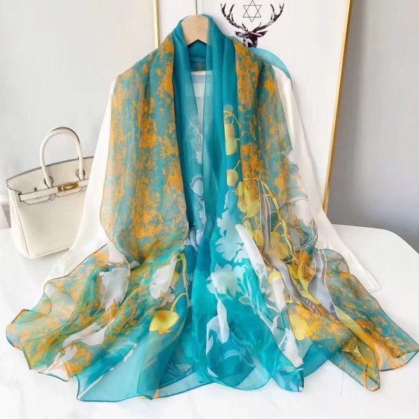 Organza Scarf - Tulip Lake Blue