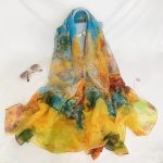 Organza Scarf - White Birch Forest - Wholesale Silk Scarf Supplier