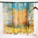 Organza Scarf - White Birch Forest - Wholesale Silk Scarf Supplier
