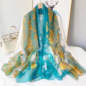 Organza Scarf - Tulip Lake Blue