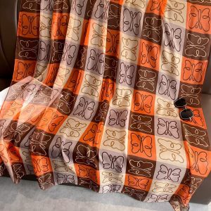 Organza Scarf - Butterfly Brown Orange