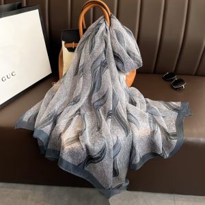 Organza Scarf - Crescent Moon Grey