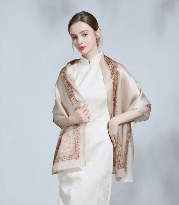 Satin Scarf – Pink Floral