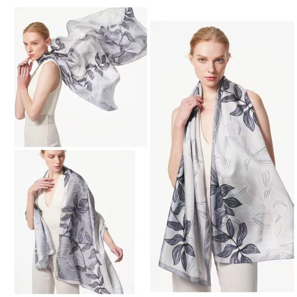 Organza Scarf - Butterfly Brown Orange
