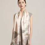 1PC Women's Polyester Woven Scarf In Light Pink