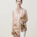 1PC Women's Polyester Woven Scarf Light Pink