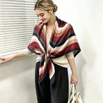 polyester satin scarf 110x110cm