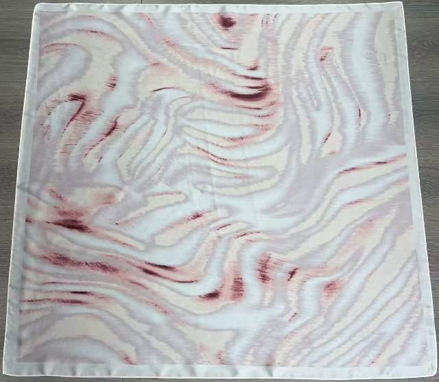 Wholesale Polyester Satin Gradient Water Ripple Square Scarf 110x110cm | Low MOQ 10 Pcs