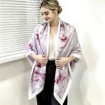 Wholesale Polyester Satin Gradient Water Ripple Square Scarf 110x110cm | Low MOQ 10 Pcs