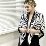 Wholesale Polyester Satin Gradient Water Ripple Square Scarf 110x110cm | Low MOQ 10 Pcs