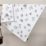 [ Alpine Ski Winter Sport ] 100% Real Silk Twill 90x90cm - 77g (with Pack) Square Scarf Wholesale