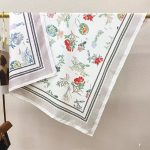 [ Botanical Floral Field Guide ] 100% Real Silk Twill 90x90cm - 77g (with Pack) Square Scarf Wholesale