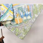 [ Desert Caravan Oasis ] 100% Real Silk Twill 90x90cm - 77g (with Pack) Square Scarf Wholesale