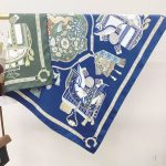 [ Equestrian Harness Medallion ] 100% Real Silk Twill 90x90cm - 77g (with Pack) Square Scarf Wholesale