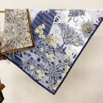[ Midnight Garden Sunbird ] 100% Real Silk Twill 90x90cm - 77g (with Pack) Square Scarf Wholesale