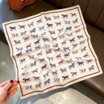 [ Equine Ensemble ] 100% Real Silk Bandana 53x53cm - Premium 22g Mulberry Silk Square Scarf