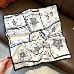 [ Pop Comic Comic Mono ] 100% Real Silk Bandana 53x53cm - Premium 22g Mulberry Silk Square Scarf