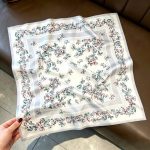 [ Romantic Watercolor Butterfly ] 100% Real Silk Bandana 53x53cm – Premium 22g Mulberry Silk Square Scarf