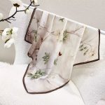 [ Antique Ink Magnolia Branches ] 100% Real Silk Bandana 70x70cm – Premium 33g Mulberry Silk Square Scarf