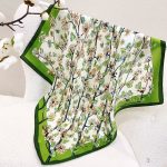 [ Spring Chinoiserie Butterfly & Blossom ] 100% Real Silk Bandana 70x70cm – Premium 33g Mulberry Silk Square Scarf