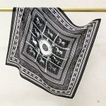 [ French Royal Carriage Wheels ] 100% Real Crepe de Chine Satin Silk Bandana 70x70cm – Heavyweight 35g Square Scarf with Neat Tailored Edges