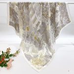 [ French Vintage Tropical Glasshouse ] 100% Real Silk Crepe Satin 90x90cm – Heavyweight 55g (with Pack) Square Scarf Wholesale