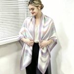 Wholesale Polyester Satin Gradient Water Ripple Square Scarf 110x110cm | Low MOQ 10 Pcs